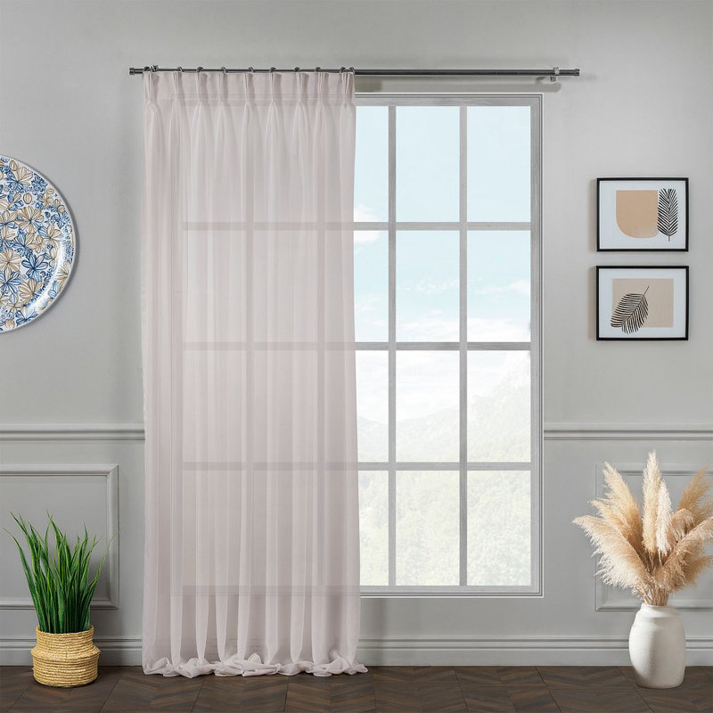 Rideau décoratif obscurcissant très long et très large Pinch Plate, Pink, L 52 po x L 108 po