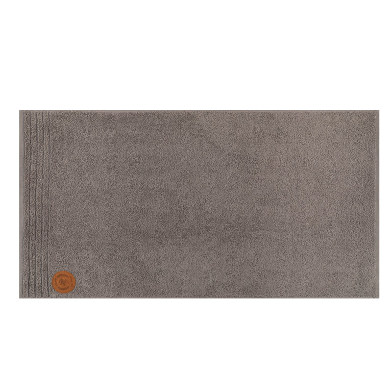 2 Piece 100% Cotton Hand Towel Set, Gray/Purple