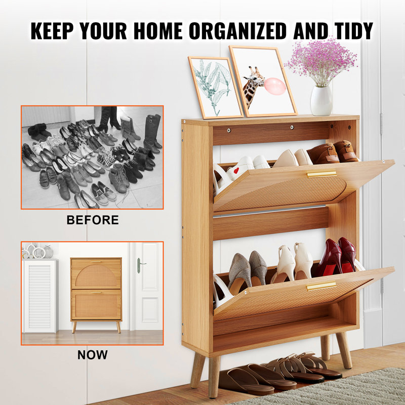 6 Pair Flip Down Shoe Storage