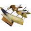 Mid-century Handcrafted Horn Ship