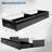 VIVO Black Pull Out 32" Under Desk Dual Storage Drawers