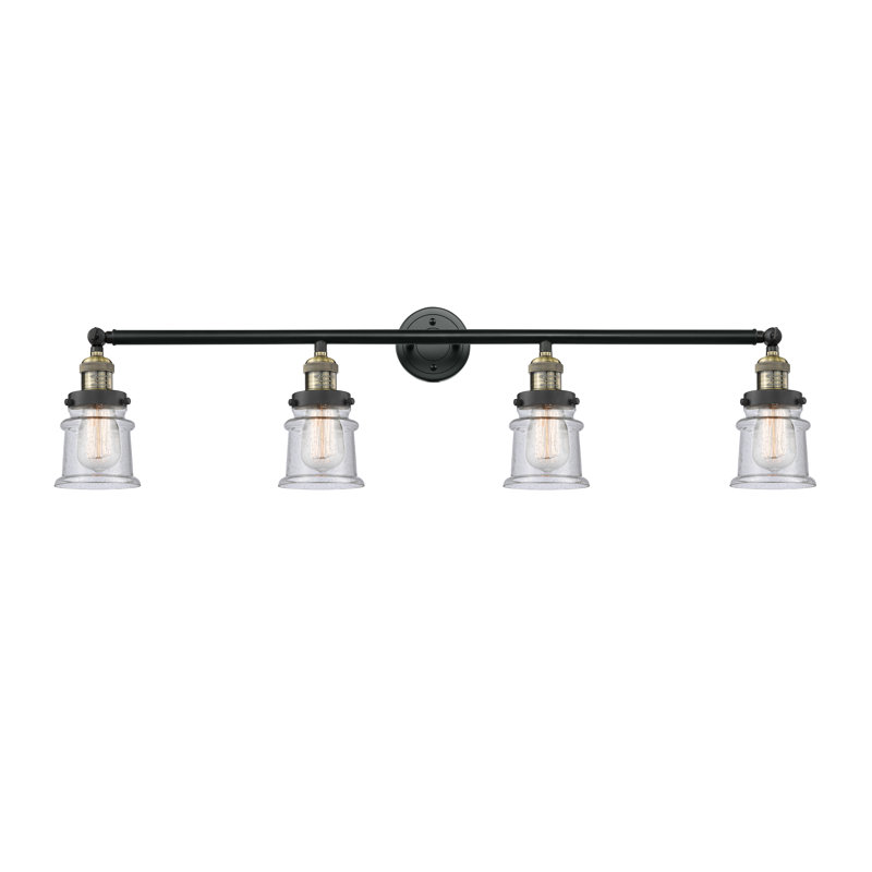 Alexandira 4 - Light Dimmable Vanity Light, 60 Watt Vintage Incandescent Bulb, Seedy, Antique Brass