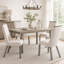 Chaises de salle à manger rembourrées blanches, tissu imperméable