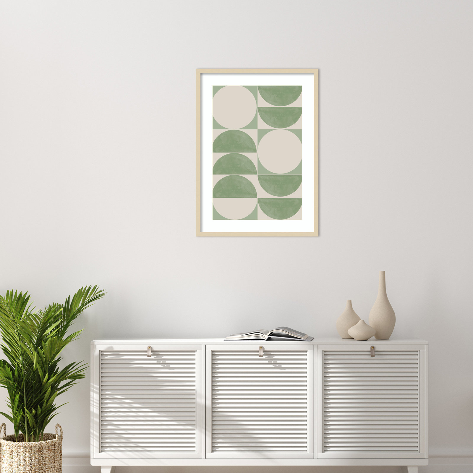Mid Century Modern 01 Print, Brown, 33" H x 24" W