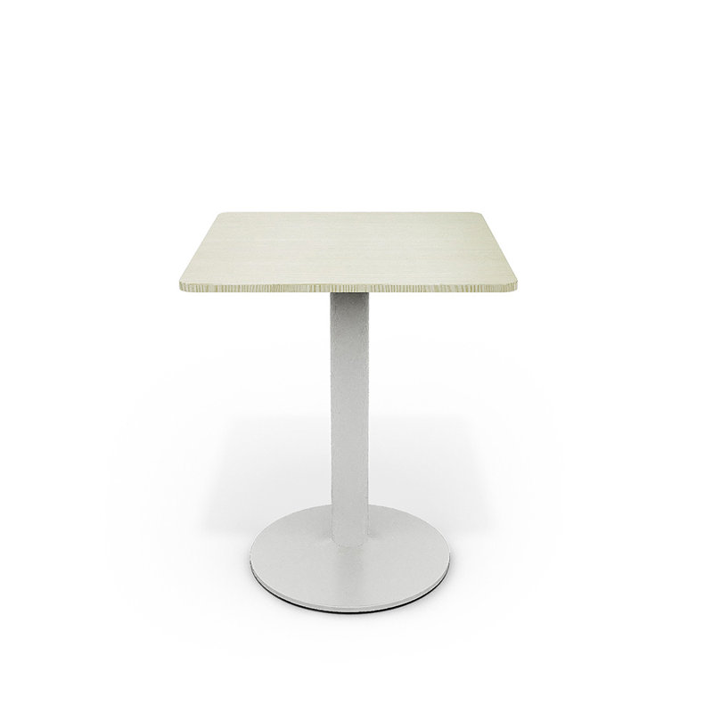 Milini Unfinished Metal Base Dining Table, White, Cream