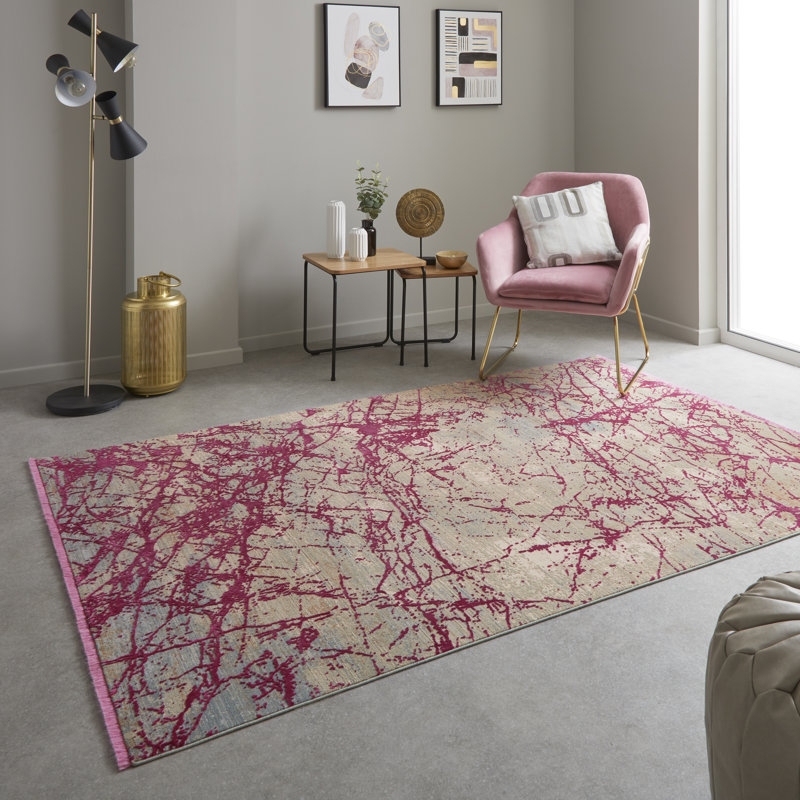 Alphe Abstract Area Rug, Rectangle 60 x 90cm