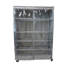 Storage Wire Rack Shelving Unit Cover in Grey with See through Panel, 72"H x 60"W x 24"D-1916518971