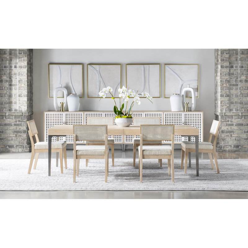 Biscayne Low Back Side Chair in Brown/White