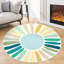 Mignon tapis lavable à la machine Sunburst-206925132