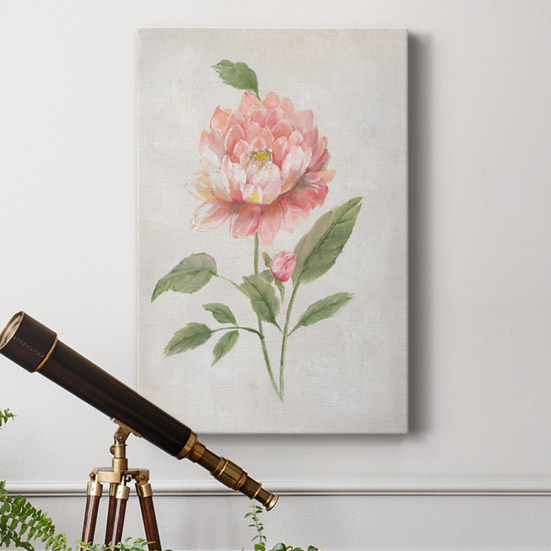Grandiflora III - peinture sur toile tendue, H 18 po x l 12 po x P 1 po