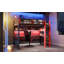 Lit mezzanine en bois avec bureau, support de rangement latéral, tablettes multiples et lumière RVB-1909180098-1909180125