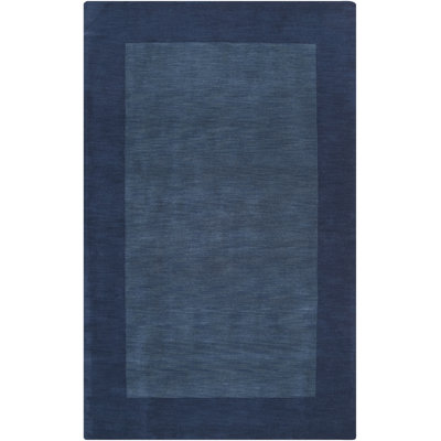 Dolma Handmade Loomed Wool Navy/Dark Blue Rug