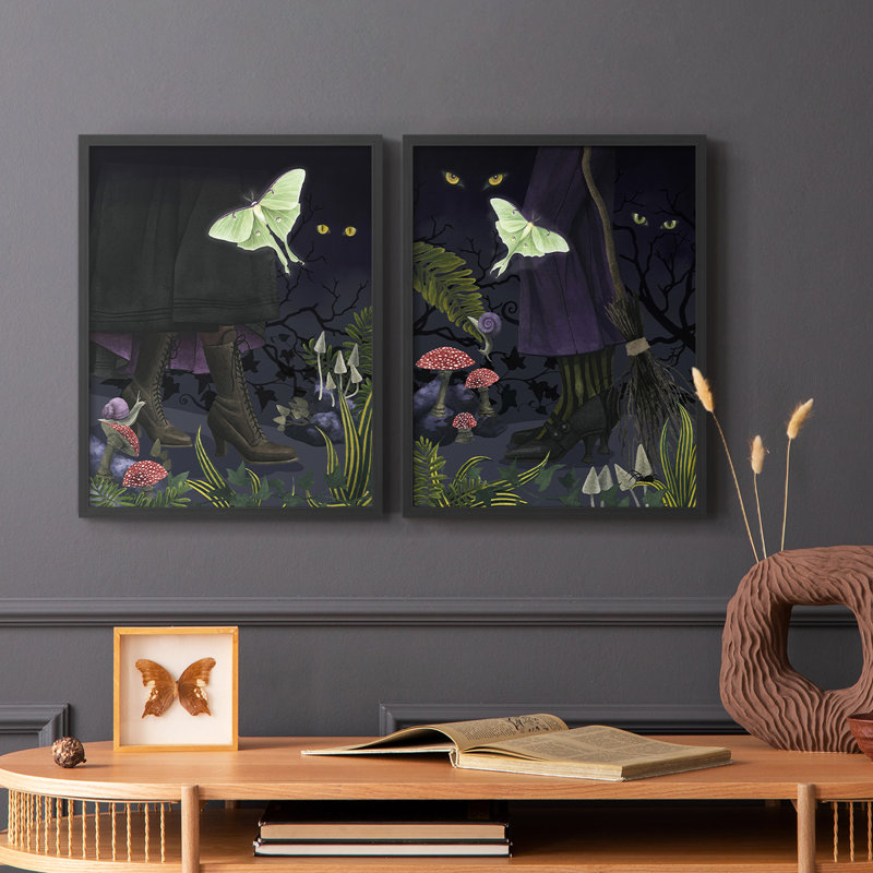Reproduction encadrée Hallow Forest I-Premium - prête à être accrochée - aucun clou requis - aucun clou requis