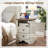 2 - Drawers Modern Wood Nightstand With Charging Station,Bed Side Table With Open Storage For Bedroom And Built-In Outlets-996766388