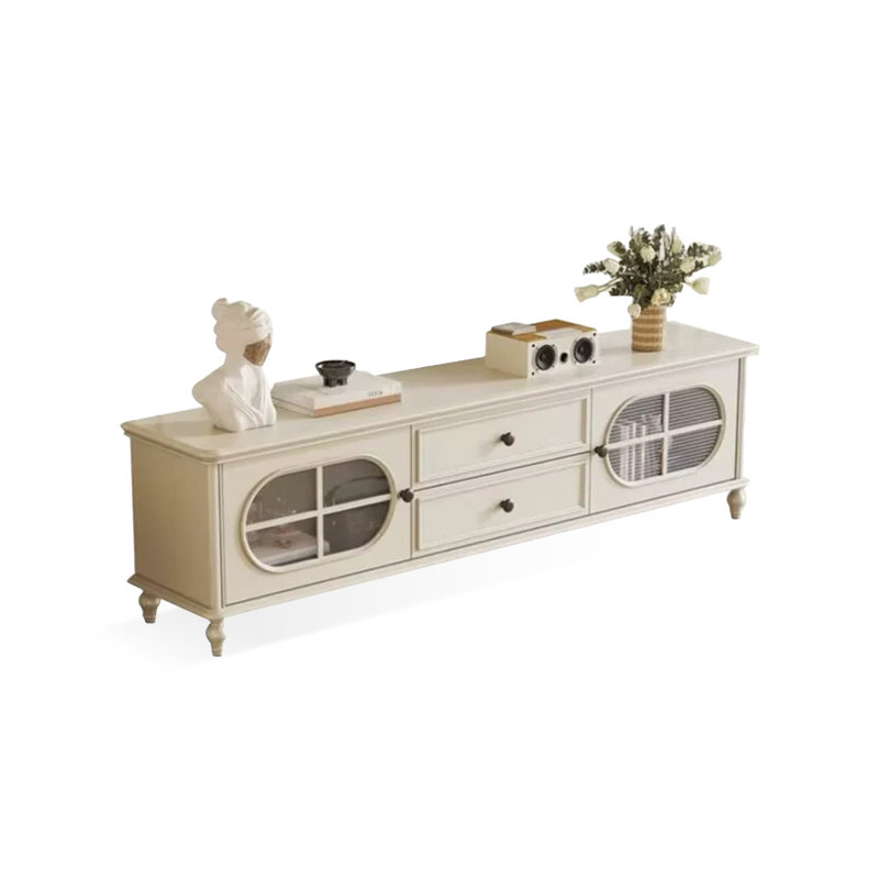 Meuble télé moderne en bois manufacturé beige, 78.74