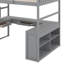 Lit mezzanine double en bois avec bureau-1800710505