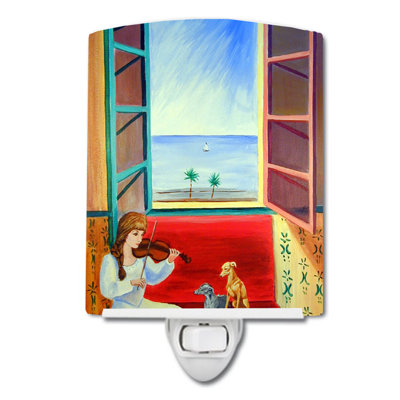 Italian and Violinist Ceramic Night Light