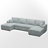 Bianca U-Shape 4 Seats Wide Plush Corduroy Modular Sofa Memory Foam Sectional With Storage For Living Room-755396558
