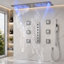 Système de douche thermostatique complet de luxe avec valve brute