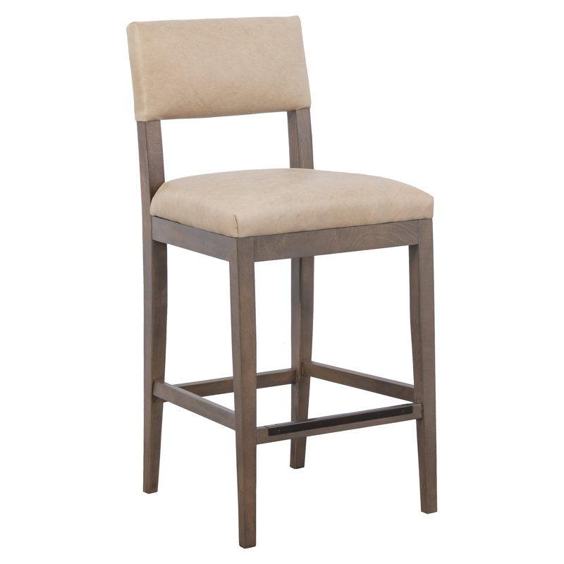 Silas Leather Bar Stool, 29.75" Bar Height, 1130 Pottery, Espresso