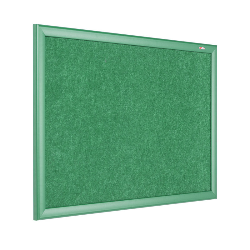 Contrast Wall Mounted Bulletin Board, Green, 60cm H x 90cm W