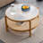 Round Coffee Table With Open Shelf