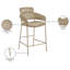Tabouret de comptoir en velours beige Yara-75000047