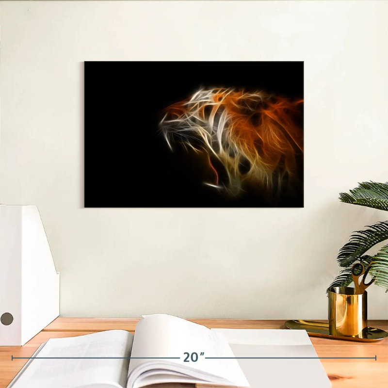 Brampt Abstract Tiger Flames, 8'' H x 12'' W
