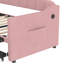 Lit de jour rembourré simple avec lit gigogne escamotable à hauteur réglable et port de charge USB et Type-C, structure de lit de jour avec 2 poches latérales, aucun sommier nécessaire