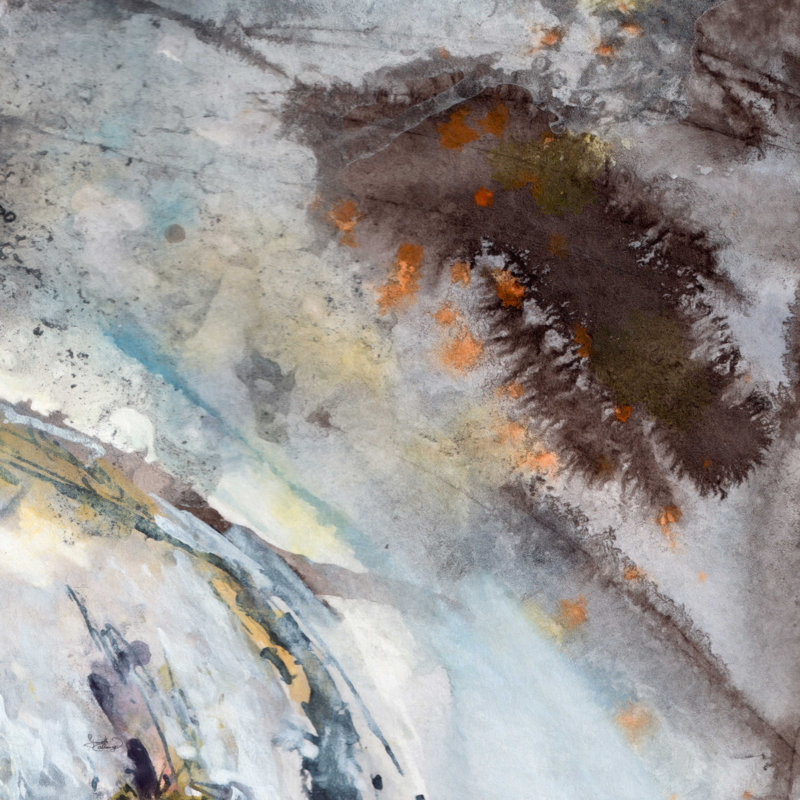 «Jerod Ginette Fine Art Rust» par Ginette Callaway, reproduction d'art sur toile tendue, H 12 po x l 12 po, Non, Toile tendue