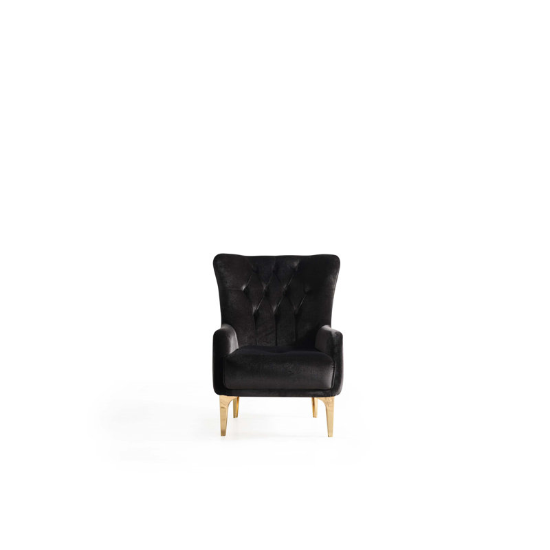 Chaise de style moderne Lust, Noir