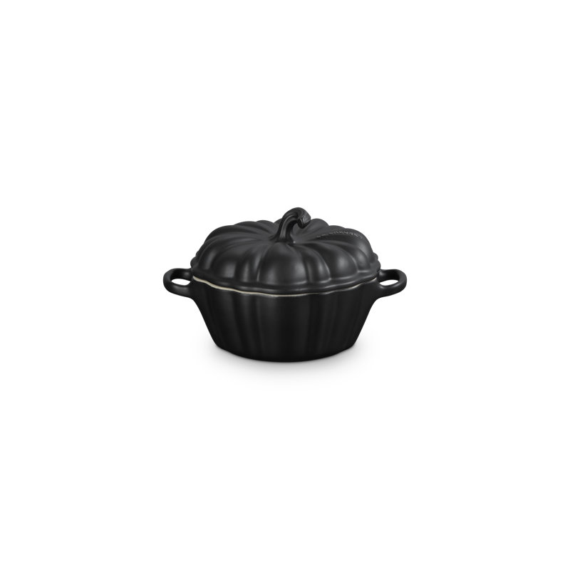 Le Creuset Stoneware Pumpkin Mini Cocotte, 12 Oz. - Licorice