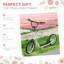 Scooters réglables en blanc pour enfants, 54,8 x 22,8 x 35,5 po avec trottinette en acier blanc doux