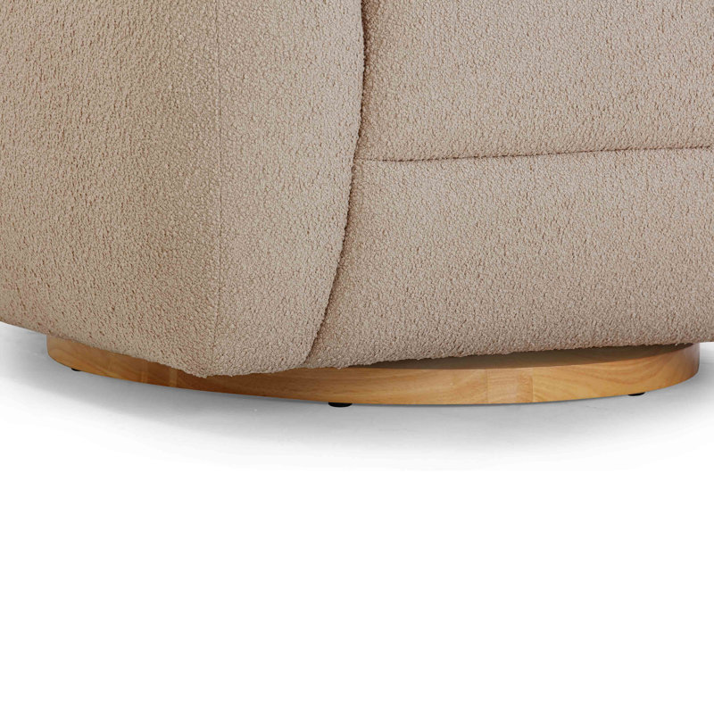 Chaise pivotante Chianne Allentown, Mélange de polyester brun pâle