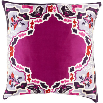 Geisha Silk Floral Throw Pillow Cover