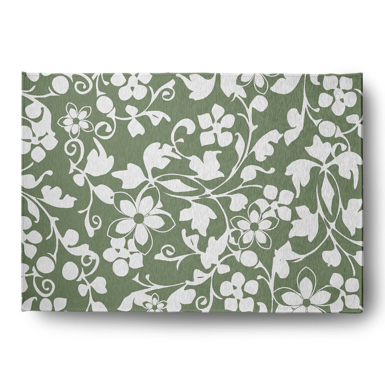 Chenille Floral Indoor Rug