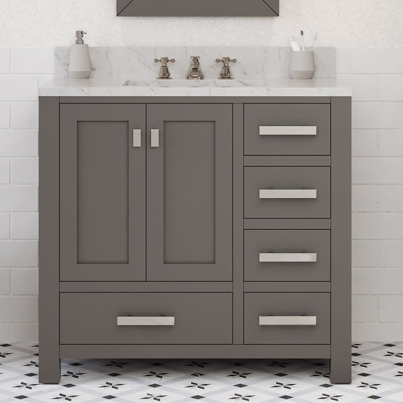 Steve 36" Single Bathroom Vanity, Cashmere Grey