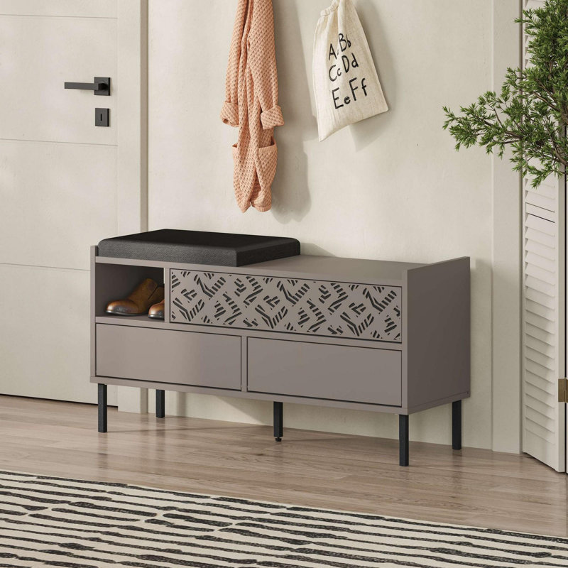 Baneen 8 Pair Shoe Storage Cabinet, Light Mocha