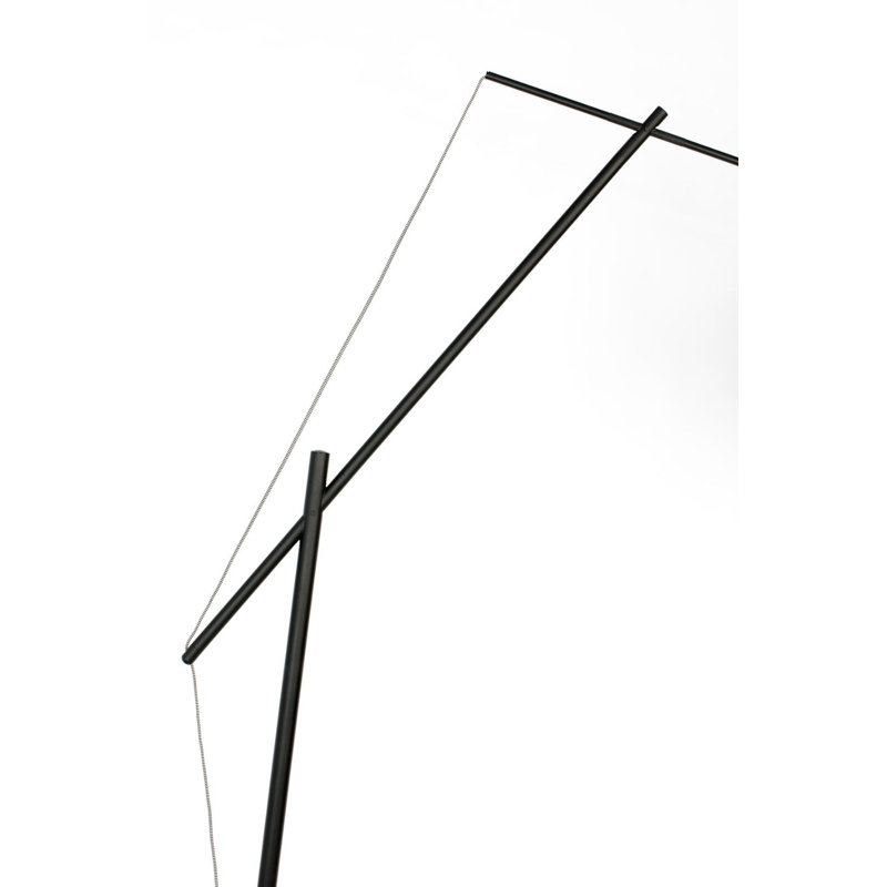 Adjustable Black Iron Task Floor Lamp with Drum Shade