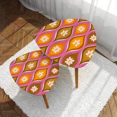 Ensemble de 2 tables basses gigognes Triangle 70 s