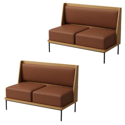 Light Luxury Fashion Restaurant Bench Faux Leather Upholstered Bench