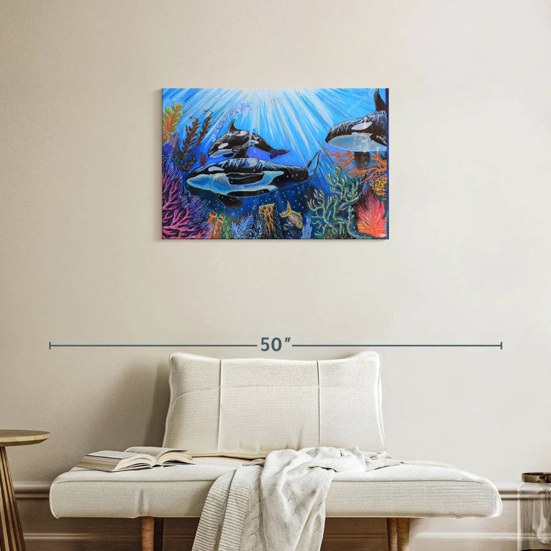 Killer Whales, 20" H x 30" W