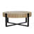 Round Coffee Table With Gear Design & Cross Base