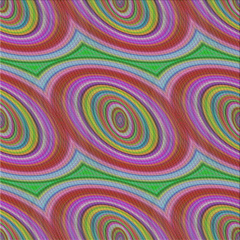 Tapis abstrait rose / vert, Carré 6 pi