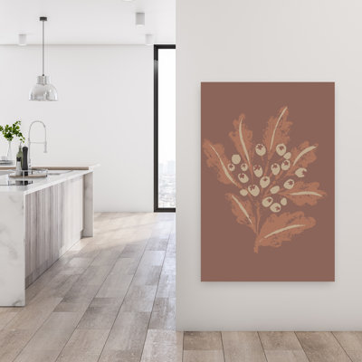 Art mural nature automnal rustique avec baies terreuses
