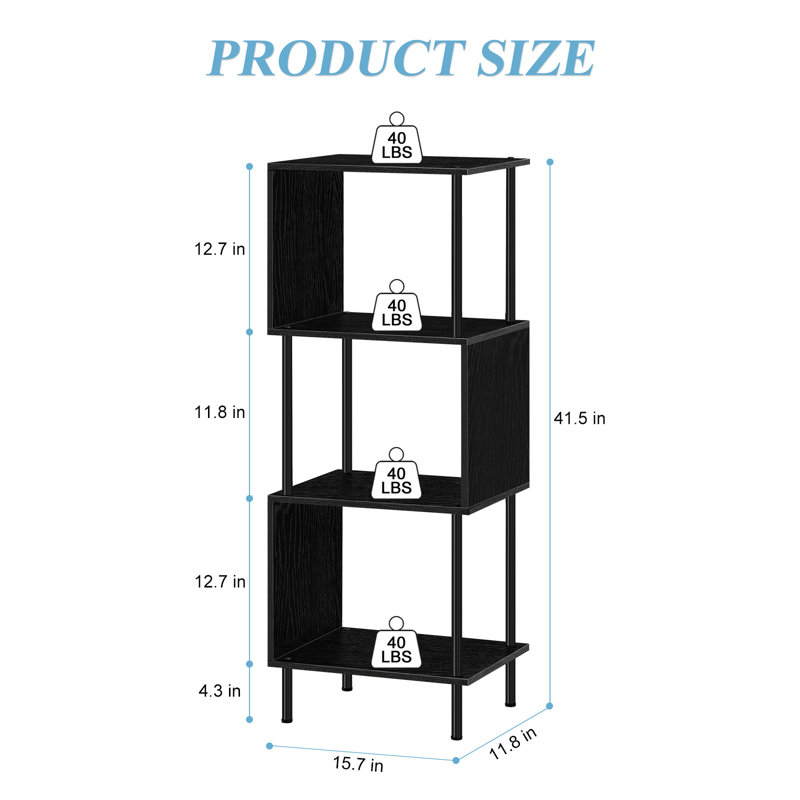 Kenetra Bookcase, Black