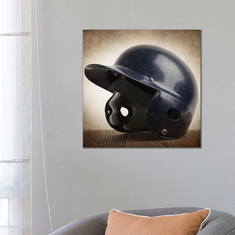Baseball Helmet - Wrapped Canvas Print, 66.04 cm H x 66.04 cm W