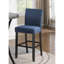 Tabourets de bar en tissu avec garniture cloutée, ensemble de 2-92292297