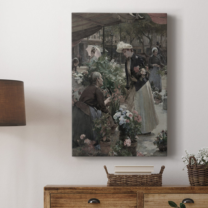 Motif floral rétro CCxxxi - galerie Cavas, H 48 po x l 32 po
