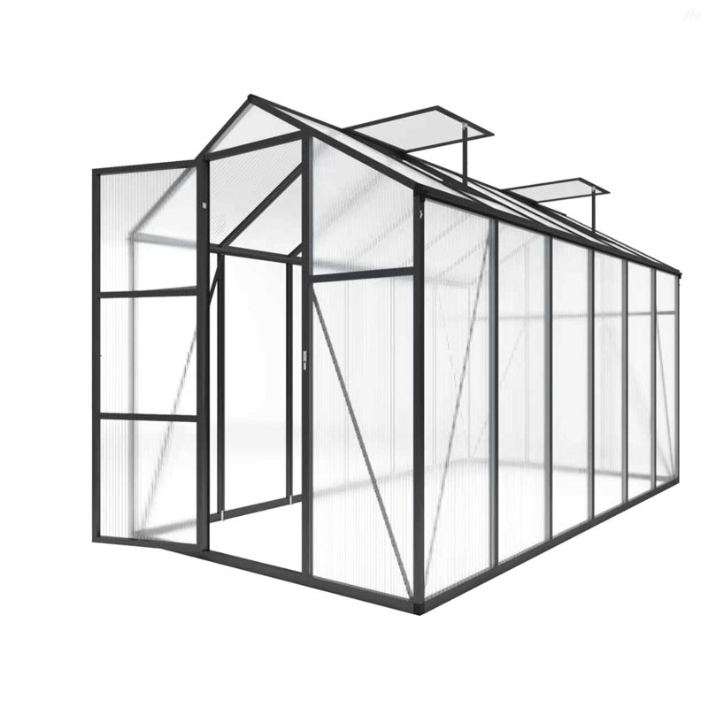 6X12ft Walk-In Outdoor Greenhouse - Polycarbonate Garden Greenhouse With Sturdy Aluminum Frame, Adjustable Vents, Lockable Door & UV Protection For Backyard